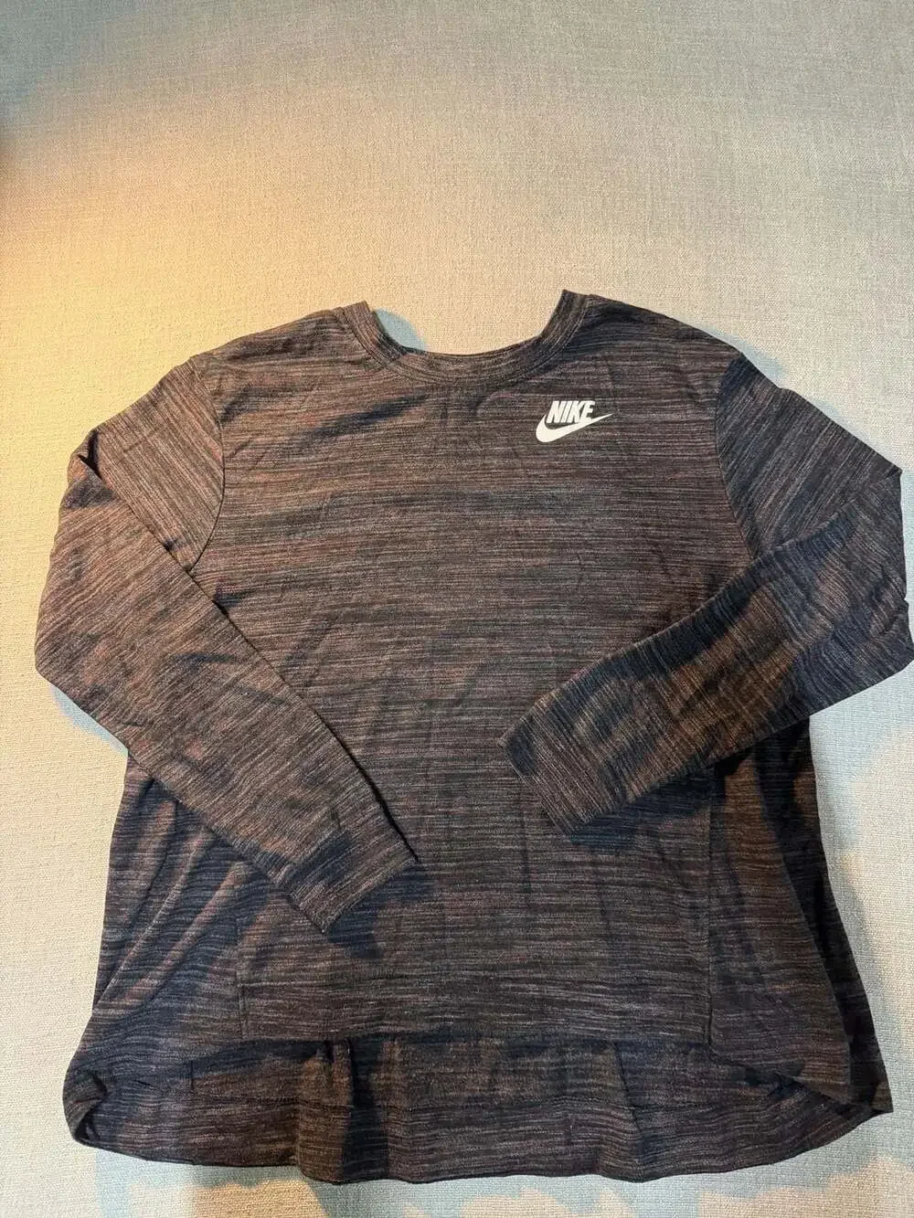 Nike Women's Space-Dyed Long Sleeve Athletic Crewneck Shirt Size XL